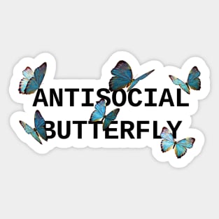 ANTISOCIAL BUTTERFLY BLUE Sticker